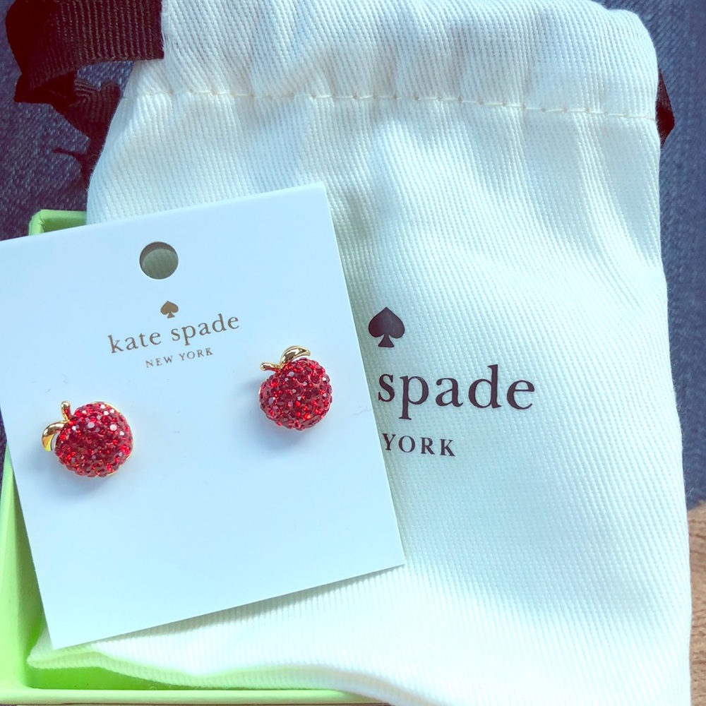 Kate Spade Dashing Beauty Apple stud earrings
